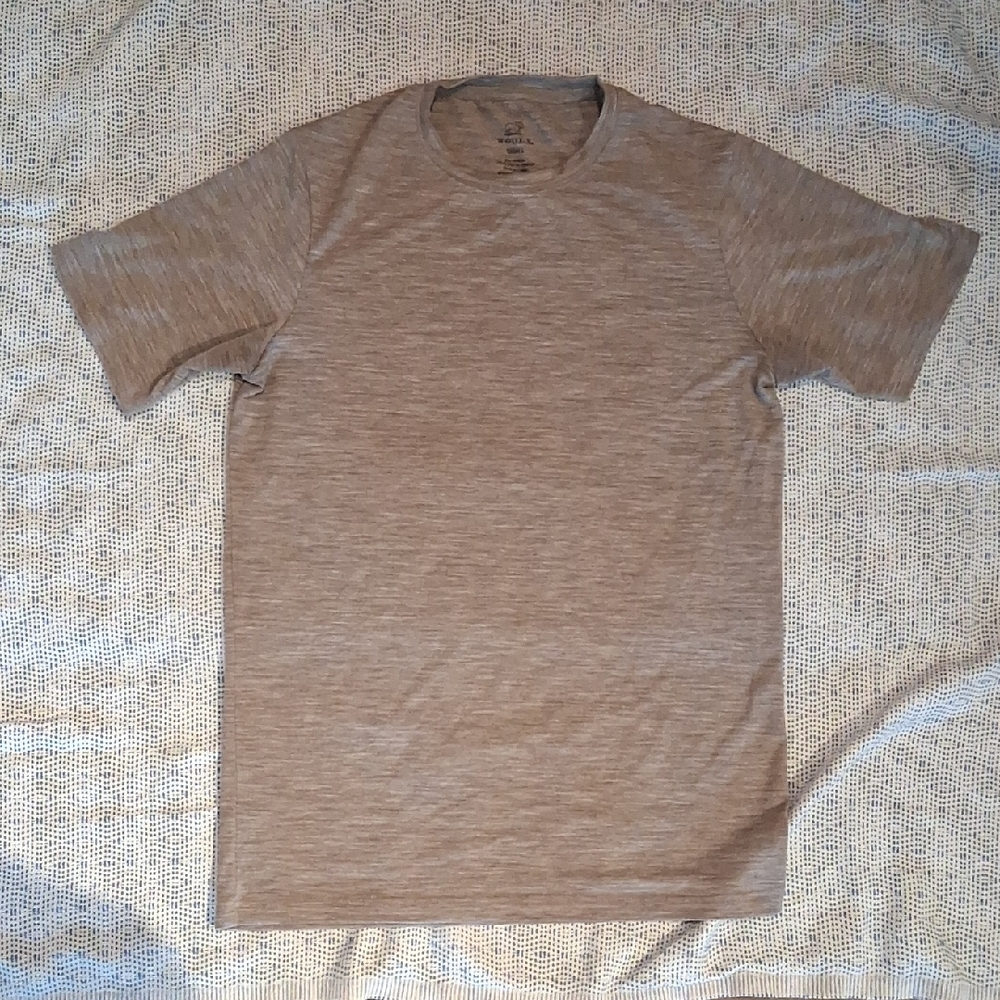 WoolX Men's Endurance Tee Grey Merino Wool Short Sleeve T-Shirt Size Small